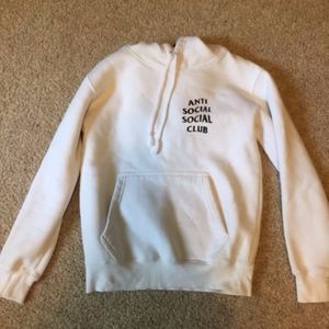 Anti social social club white hoodie